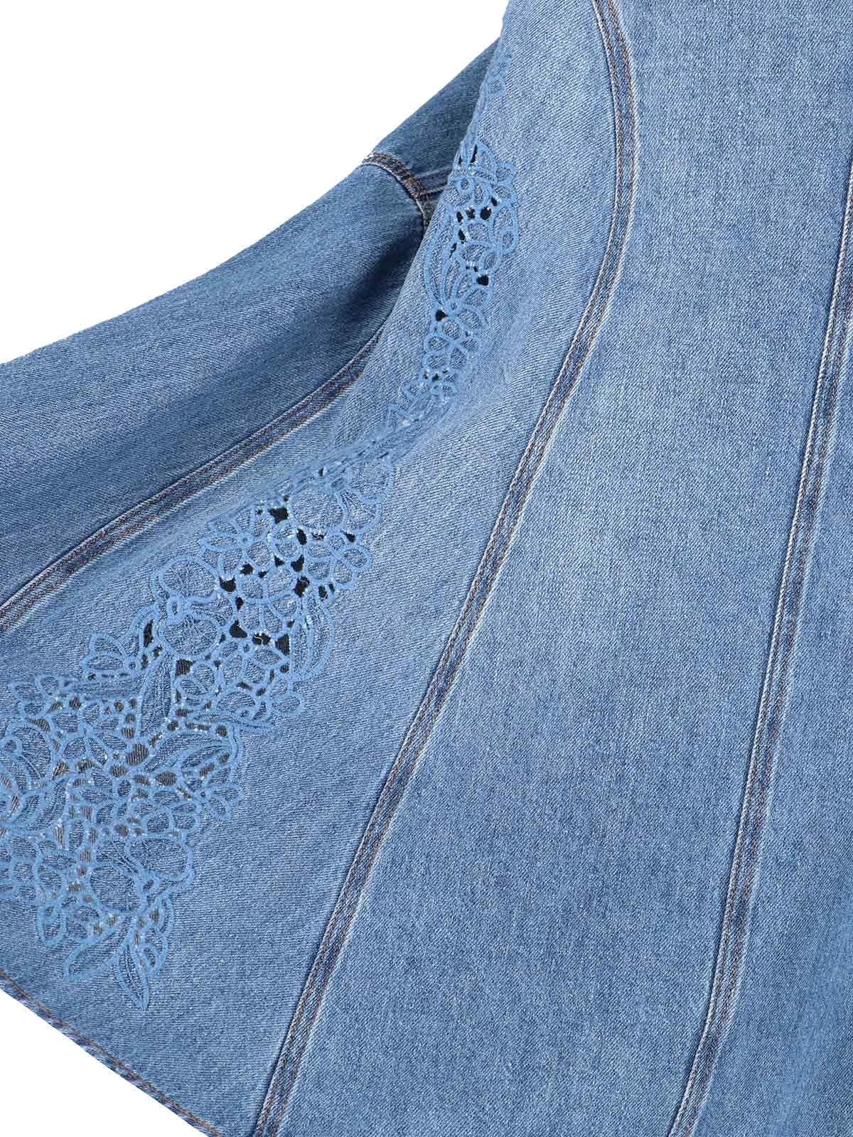 Embroidered midi skirt