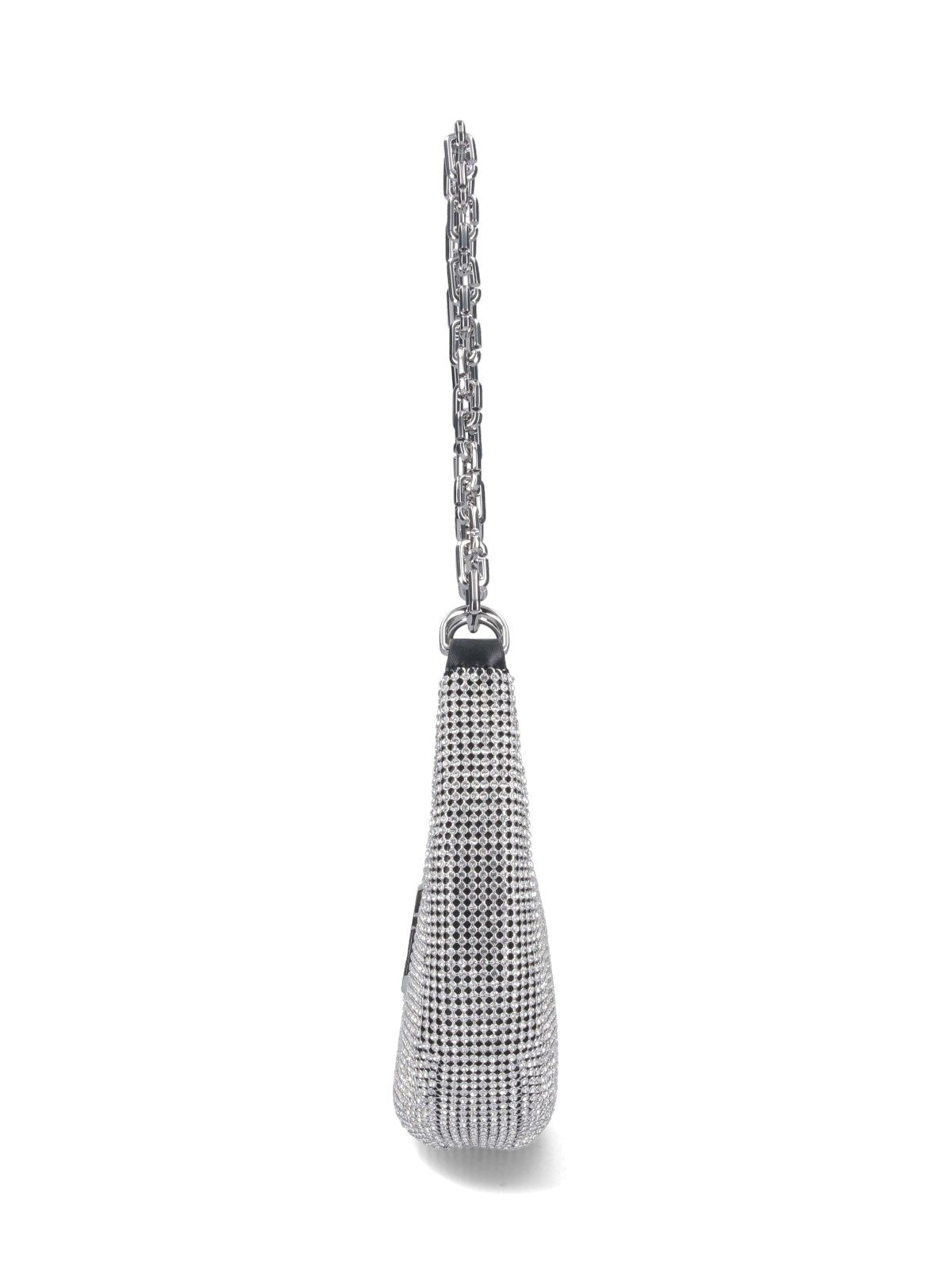 "Rhinestone Small Curve" Shoulder Bag