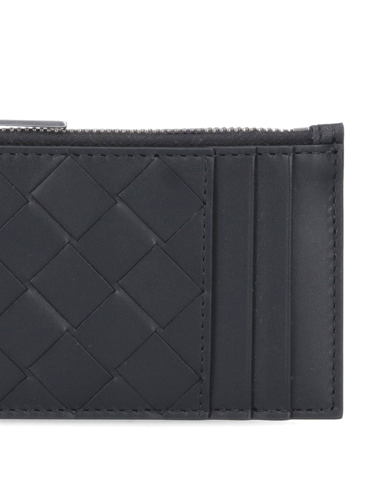 Portacarte intrecciato zip