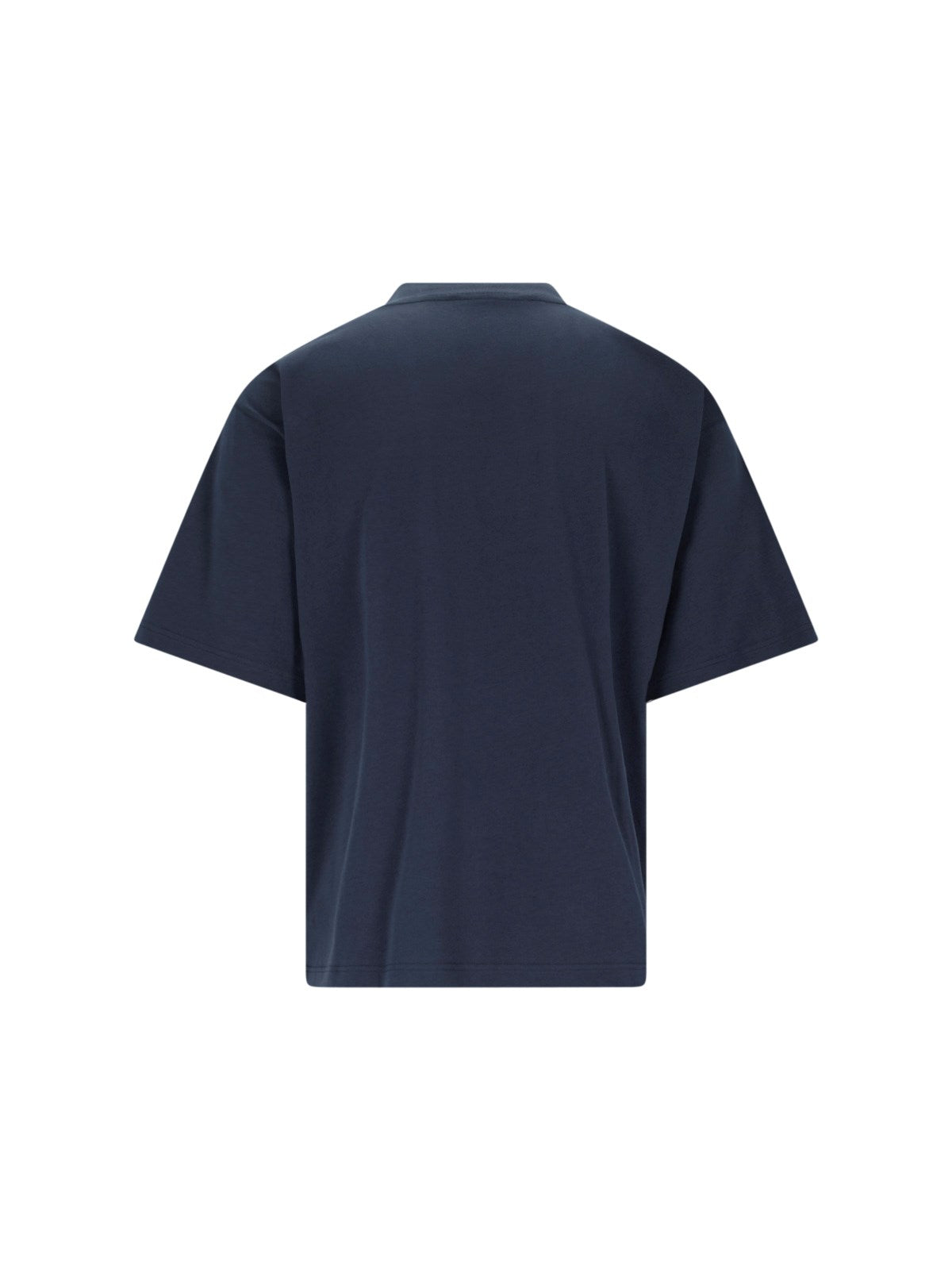 Marni T-Shirt logo-t-shirt-Marni-T-shirt logo Marni - realizzata in cotone biologico - blu, spalle scese, girocollo a costine, maniche corte, stampa logo bianco fronte, orlo dritto.-Dresso
