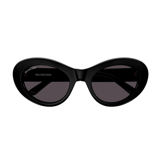 BB0294S 001-Occhiali da sole-Balenciaga-Balenciaga svela la sua ultima collezione di occhiali da sole, contraddistinta da un'audace estetica contemporanea. Questa linea si distingue per le forme oversize e le geometrie uniche, offrendo un'autentica dichiarazione di stile ideale per chi cerca un accessorio moderno e sofisticato per arricchire il proprio outfit. In particolare , questo modello BB0294S fa parte della nuova linea, presenta una forma ovale e delicata nei lineamenti in acetato. La novità assoluta