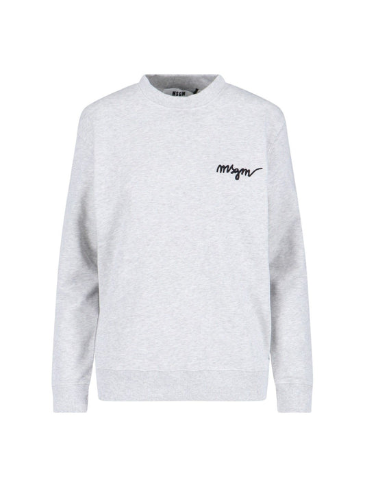 Sweatshirt mit Logo und Rundhalsausschnitt