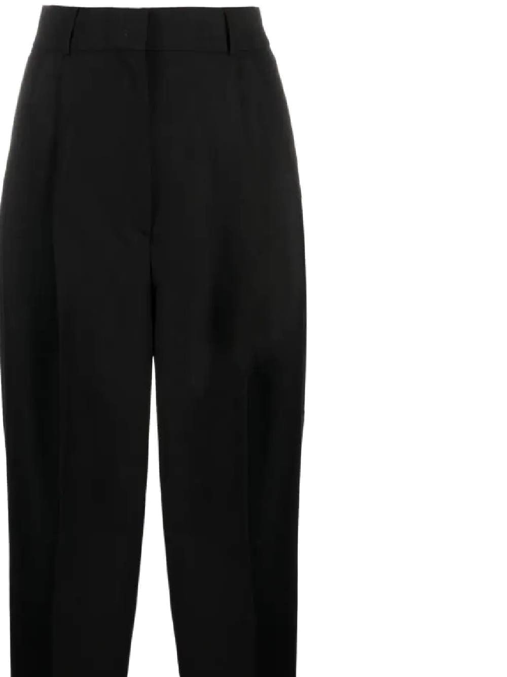 High-waisted pleated trousers