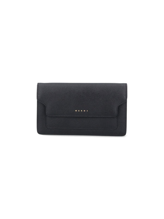 Logo shoulder wallet