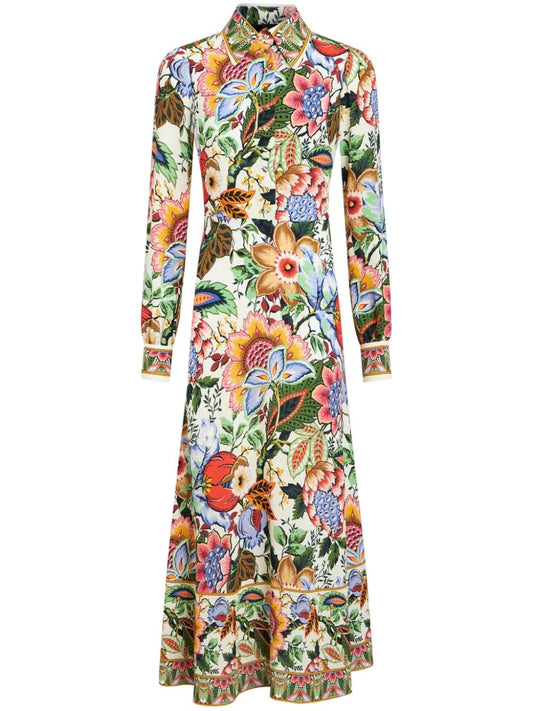 Multicolored floral print dress