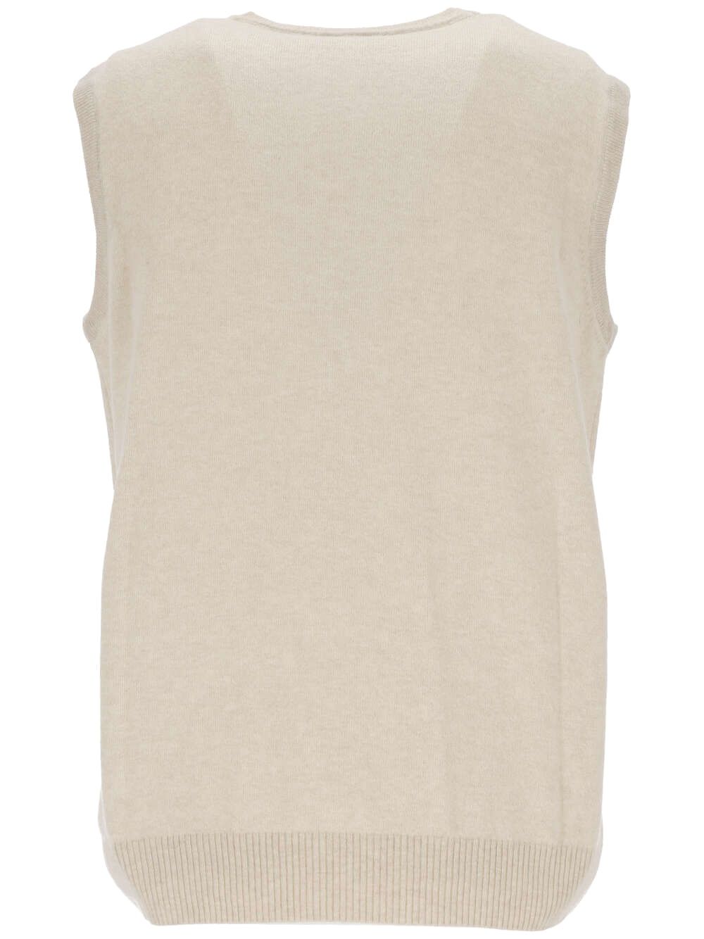 Top senza maniche beige