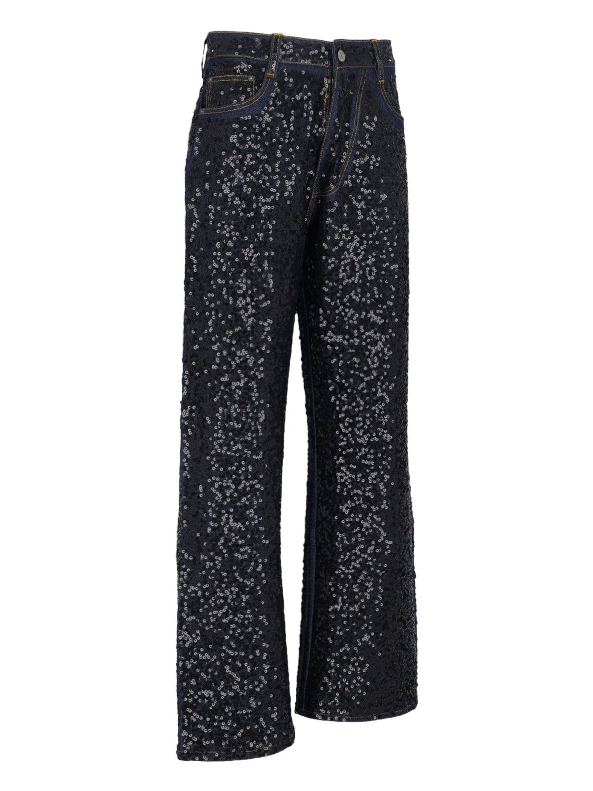 Jeans dritti con paillettes "Guff"