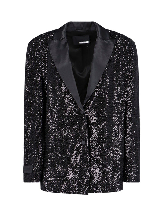 Blazer monopetto paillettes