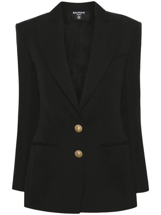 Women's jacket fitted at the waist, two buttons