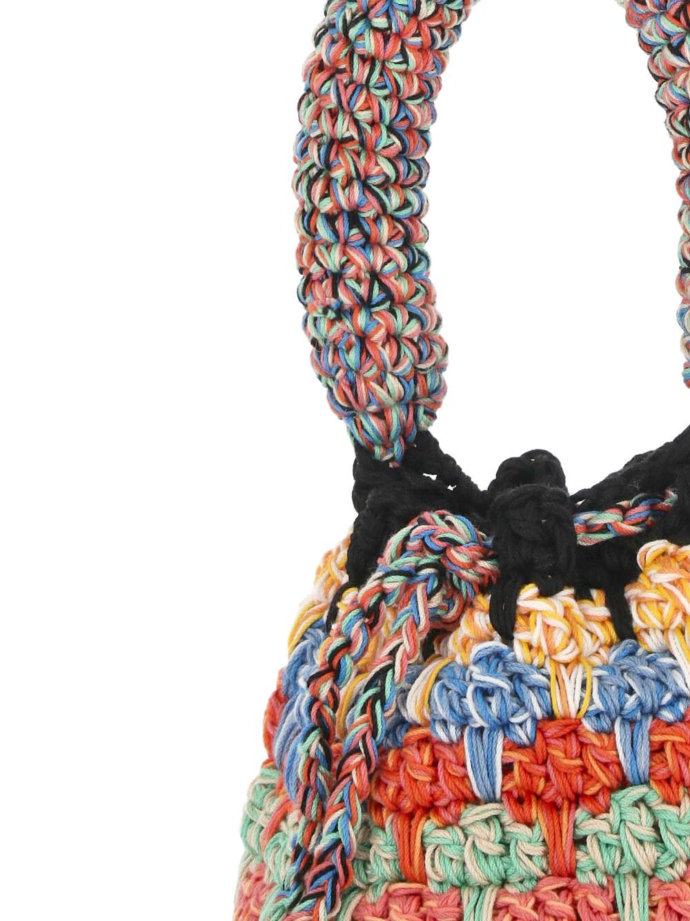 crochet knitted bucket bag
