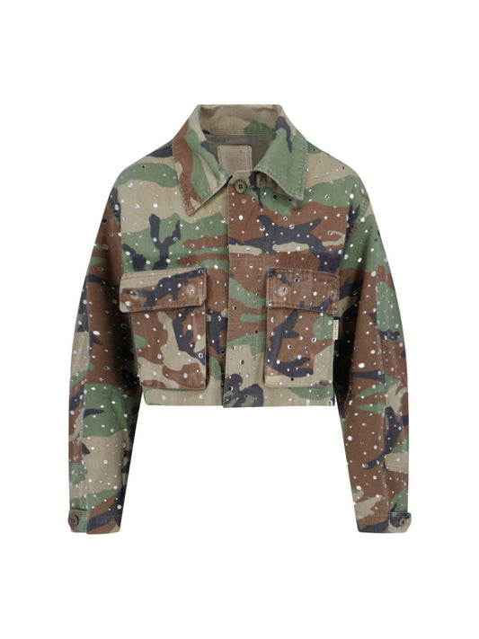 Camouflage crop jacket