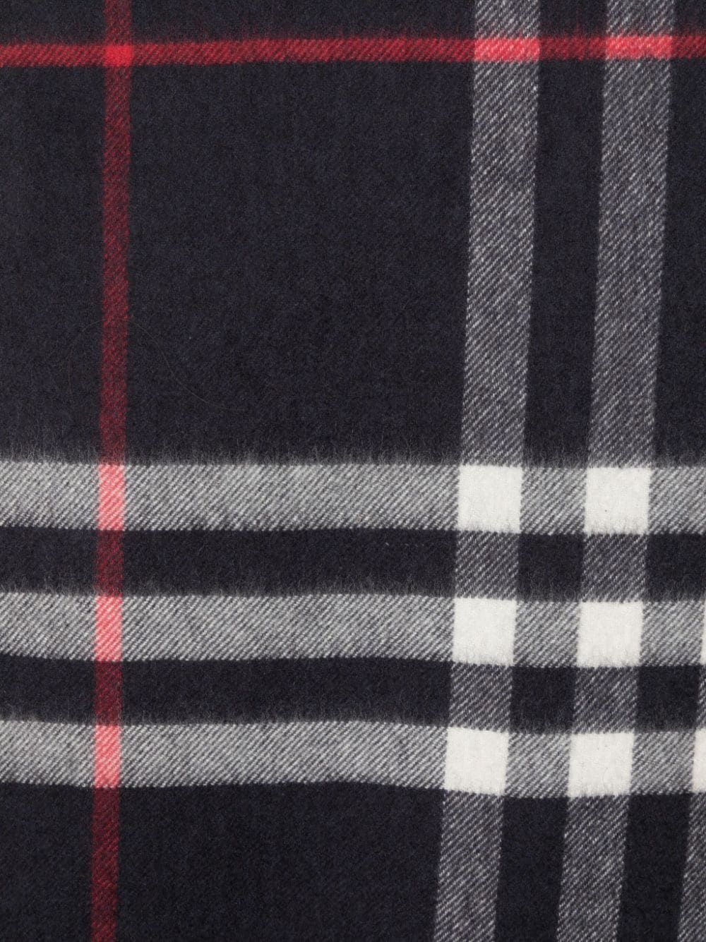 Cashmere scarf with tartan check pattern
