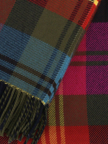 sciarpa in lana vergine a quadri