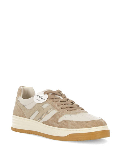 Sneakers basse in camoscio