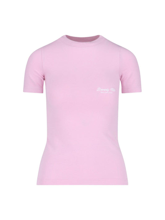 „Beverly Hills“-T-Shirt aus Stretch-Jersey