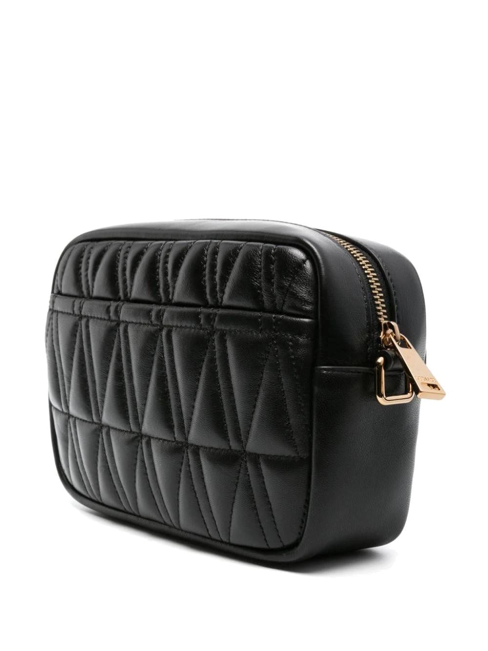 Quilted black nappa leather bag
