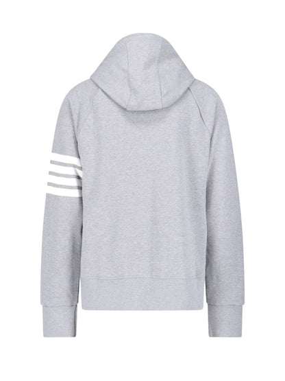 "4-Bar" Oversized Zip Up Sweatshirt