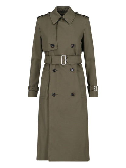 Zweireihiger Midi-Trenchcoat