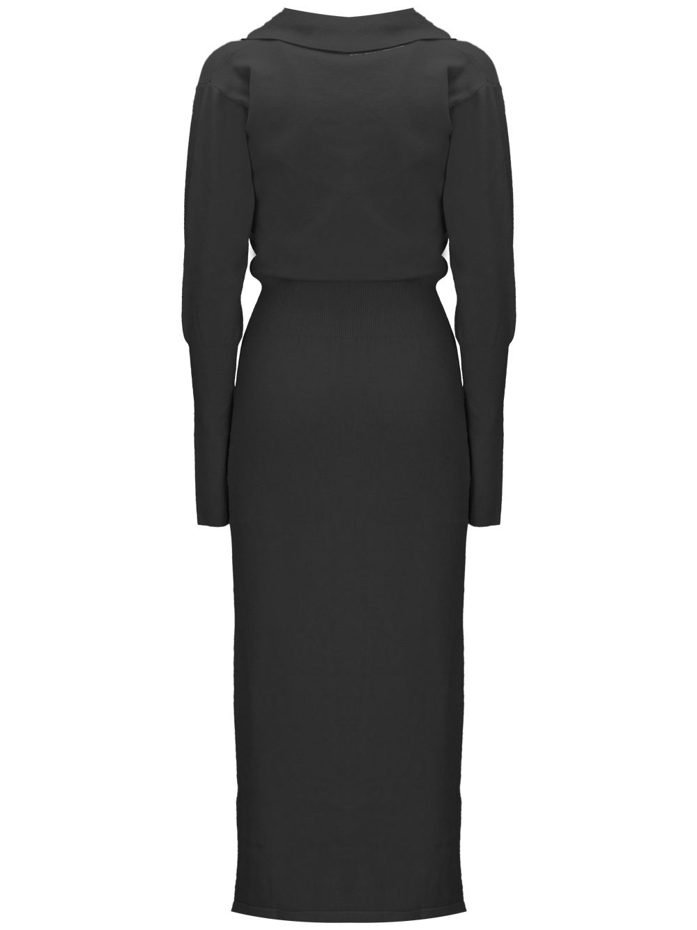 Black knitted dress