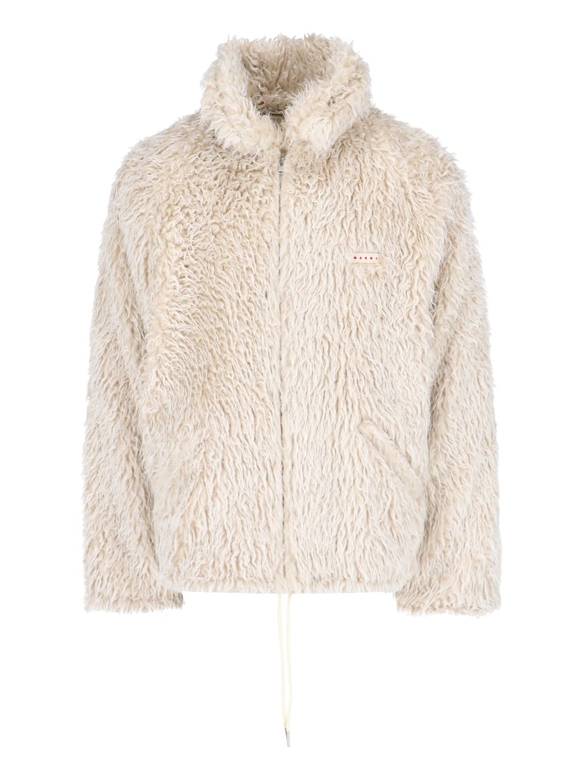 Giacca cappuccio in finto shearling