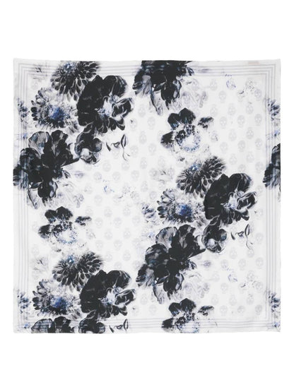 Alexander McQueen Scarves Ivory/light grey