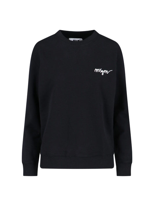 Sweatshirt mit Logo und Rundhalsausschnitt