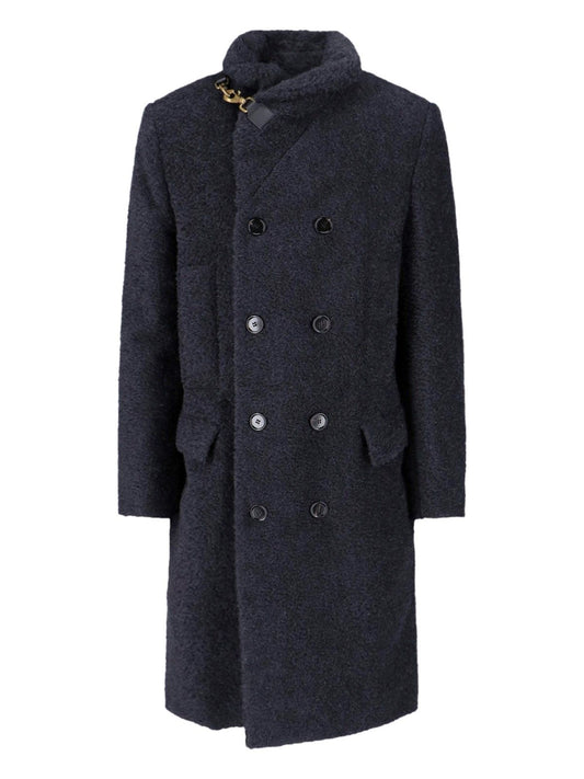 Cappotto doppiopetto in shearling