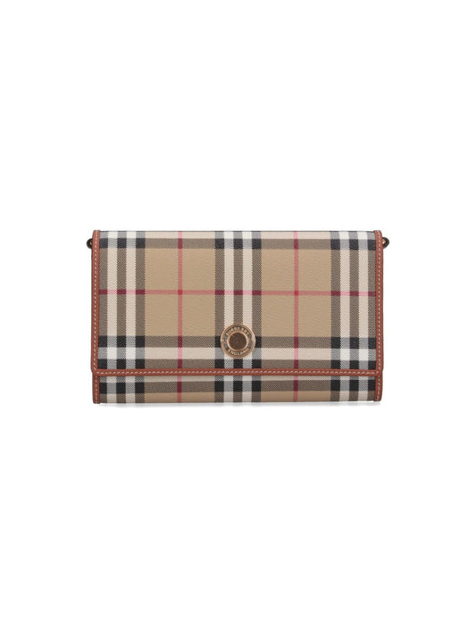 Portafoglio  tracolla "Vintage Check"