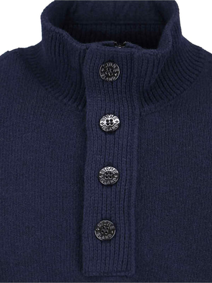 Cardigan a collo alto logo