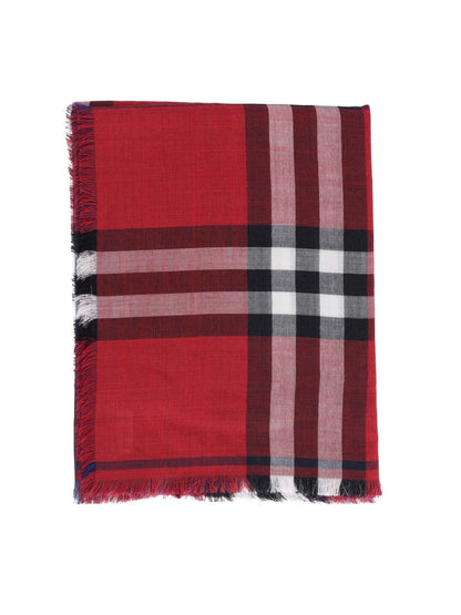 Reversible wool and silk scarf "Check"