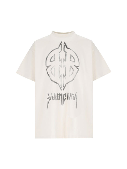 "Metal BB Stencil" logo t-shirt