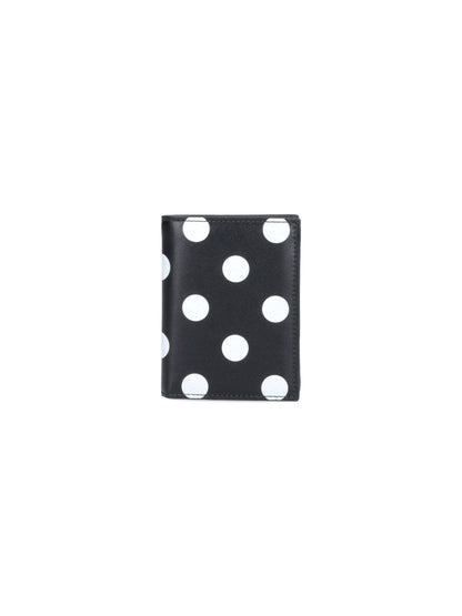 Portafoglio bifold a pois