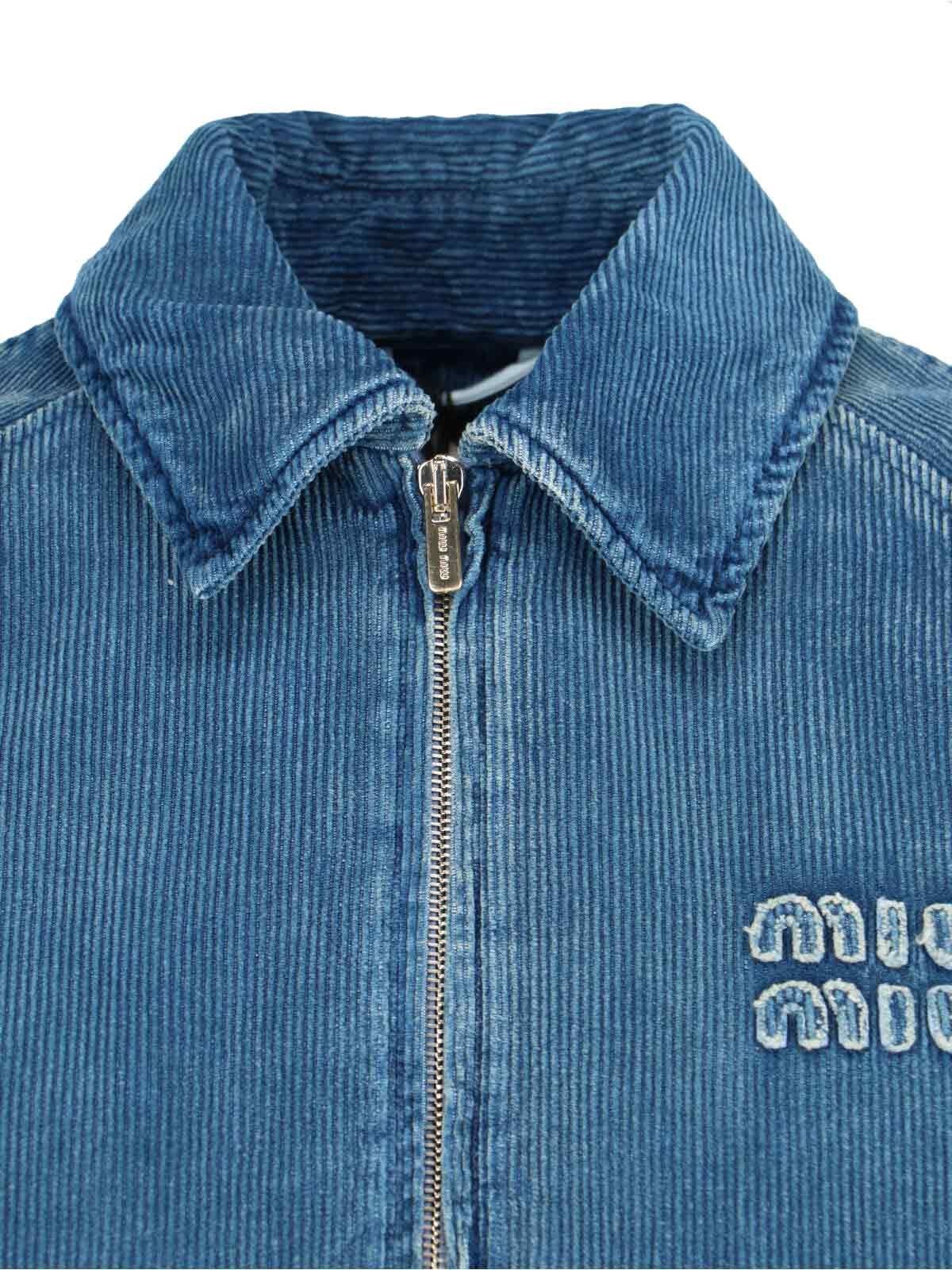 Bomber zip in denim