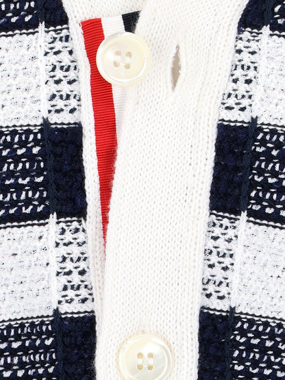 Checked crop cardigan