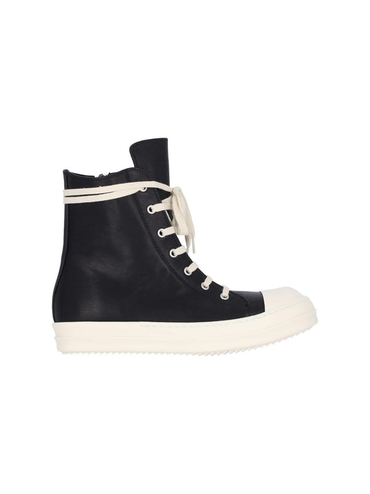 High-top sneakers with zip