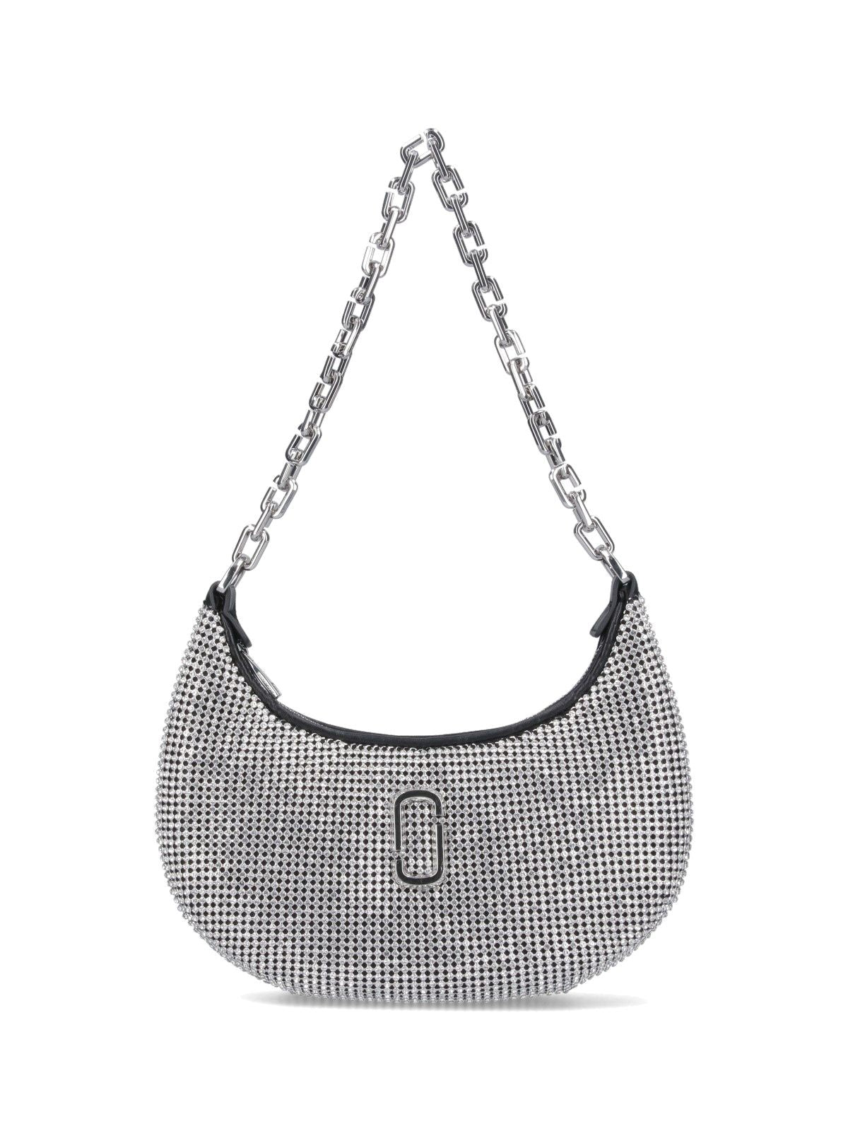 "Rhinestone Small Curve" Shoulder Bag