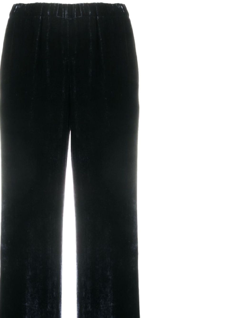 Velvet trousers with elasticated waist