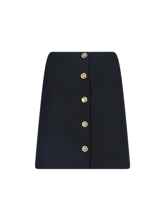 Mini button skirt