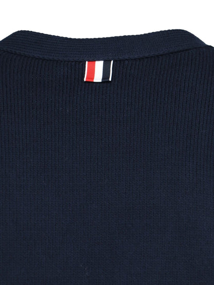 Cardigan with tricolour detail