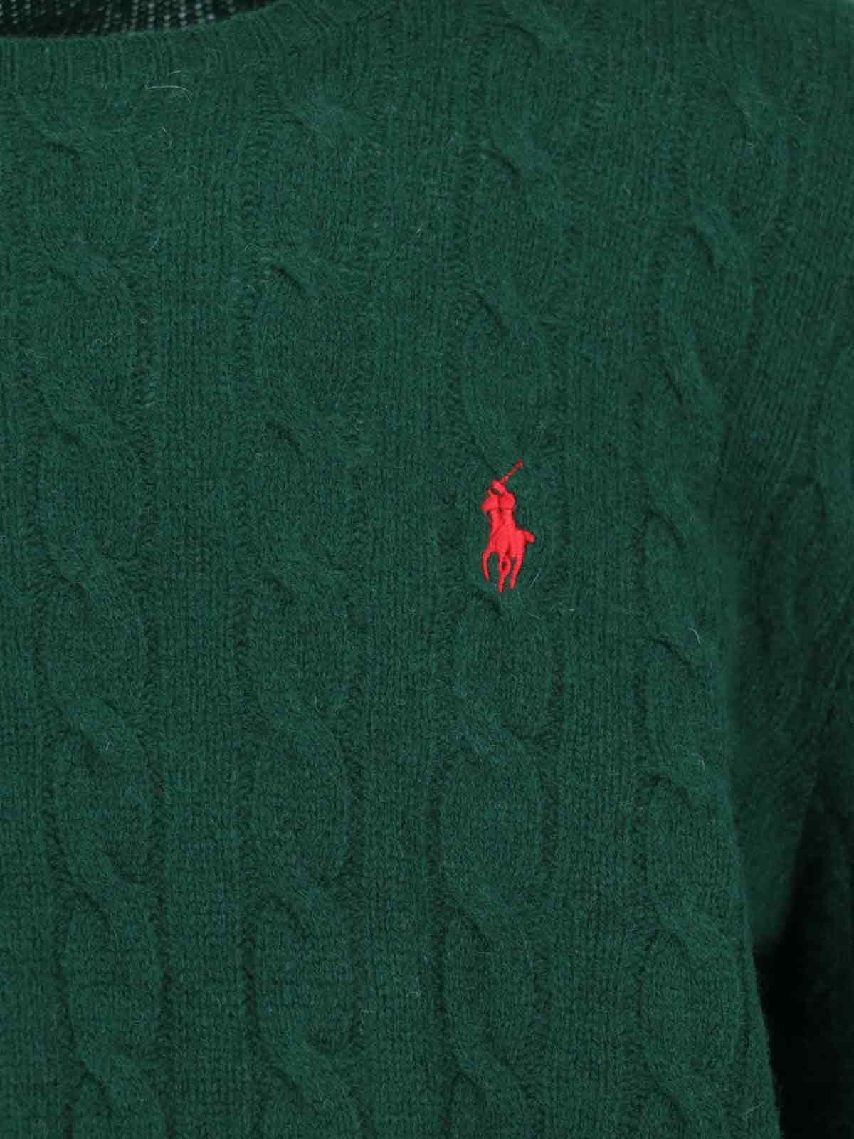 Maglione a trecce logo