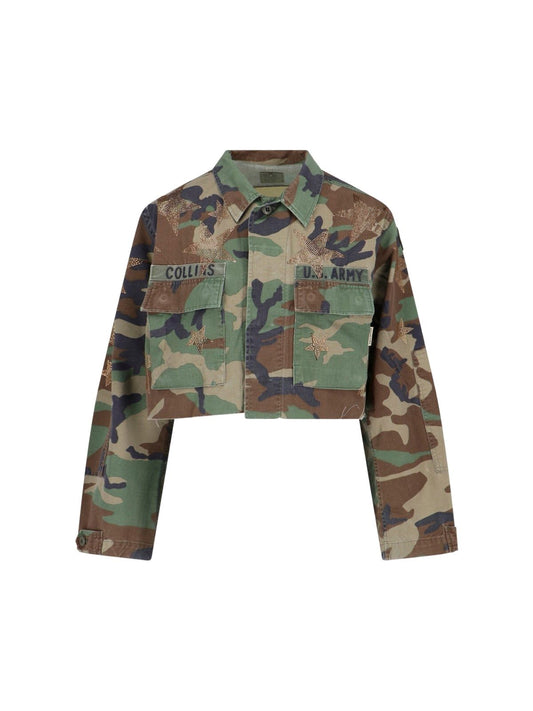 Camouflage crop jacket