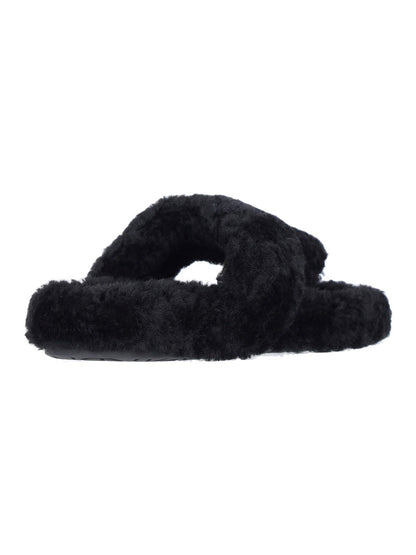 Sandali infradito shearling