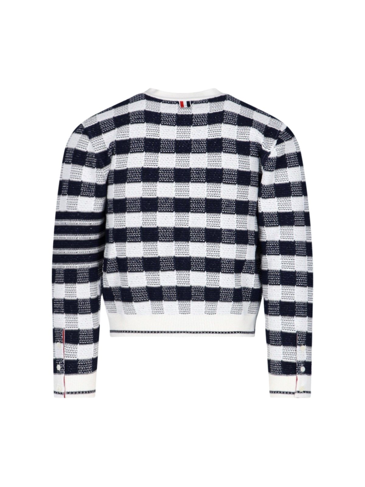 Checked crop cardigan