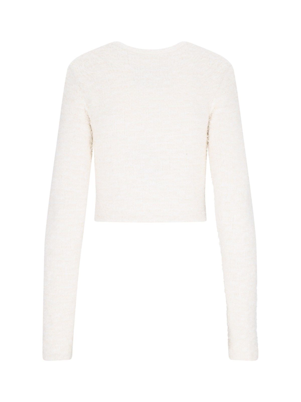 Cardigan crop bottoni