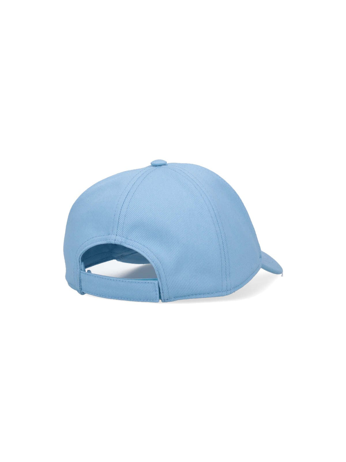 miu miu cappello baseball logo-cappelli-Miu Miu-cappello baseball logo miu miu, in cotone azzurro, ricamo logo bianco fronte, visiera curva, cinturino regolabile retro. codice prodotto 5hc179 2dxif0d9k composizione: 100% cotone made in: italia - Dresso