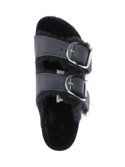 "Arizona Big Buckle" Fur Sandals