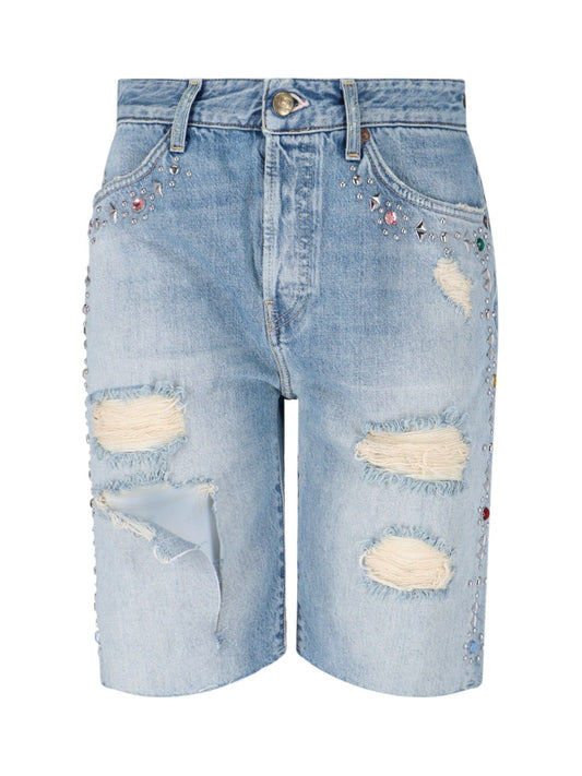 Shorts mit Destroyed-Details