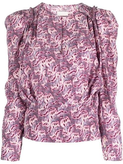 Top with all-over graphic print