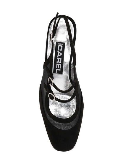 CAREL Low shoes CHEV VEL/RESILLE NOIRE