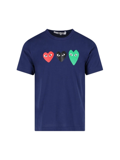 Dreifarbiges Logo-T-Shirt